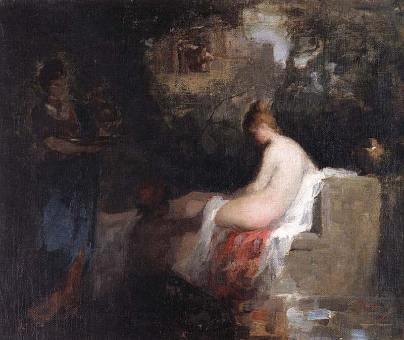 Nicolae Grigorescu After the Bath China oil painting art